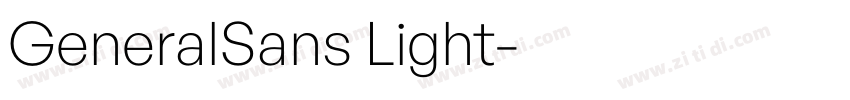 GeneralSans Light字体转换